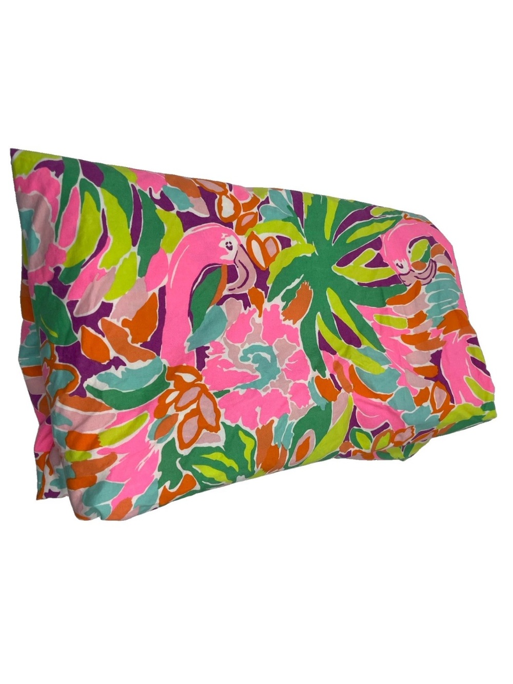 Lilly Pulitzer Garnet Hill Lulu Twin Duvet Cover Flamingo Floral Portugal